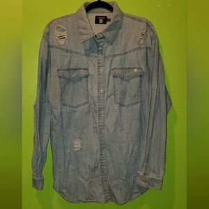 Denim Button Down Top